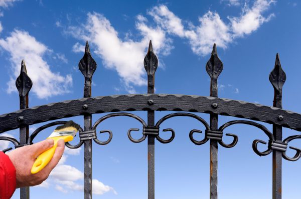 Metal Fence Painting