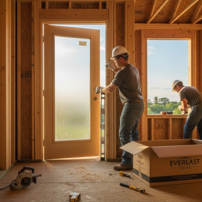 Exterior Door Staining detail