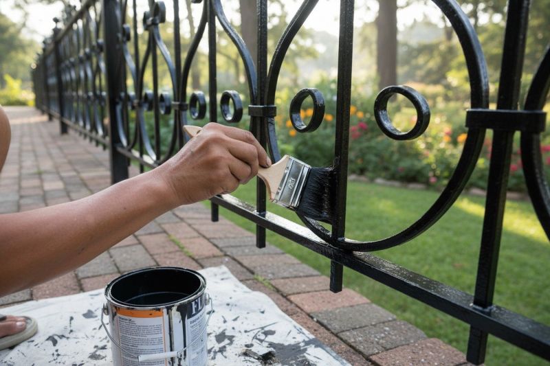 Metal Fence Painting