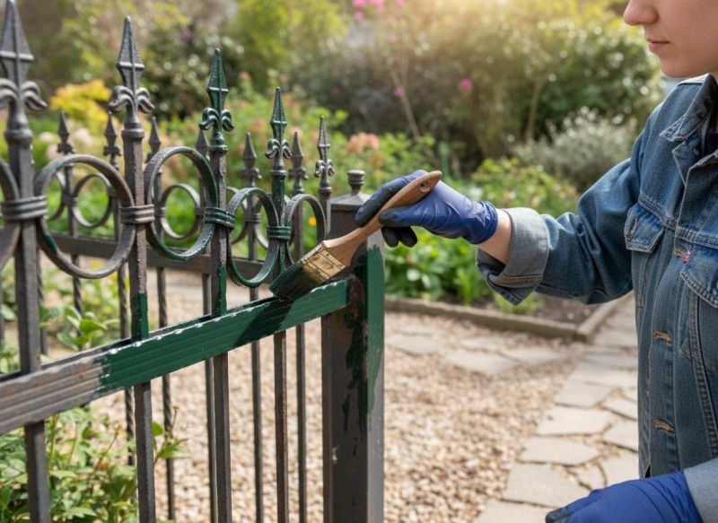 Metal Fence Painting